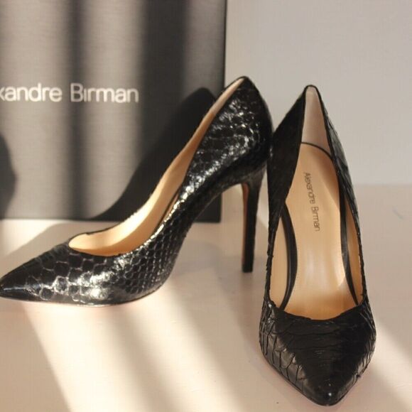 NEW Alexandre Birman fechado Salto Alto Black Heels size 8 - Picture 8 of 11